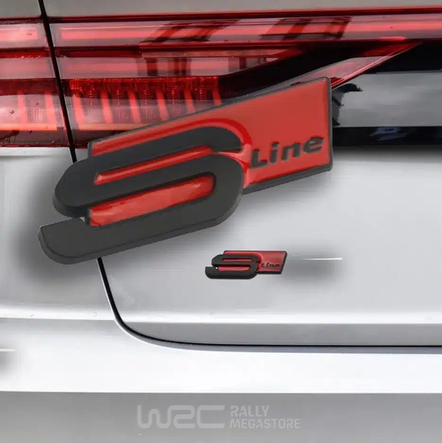 EMBLEME LOGO AUTOCOLLANT AUDI S LINE NOIR